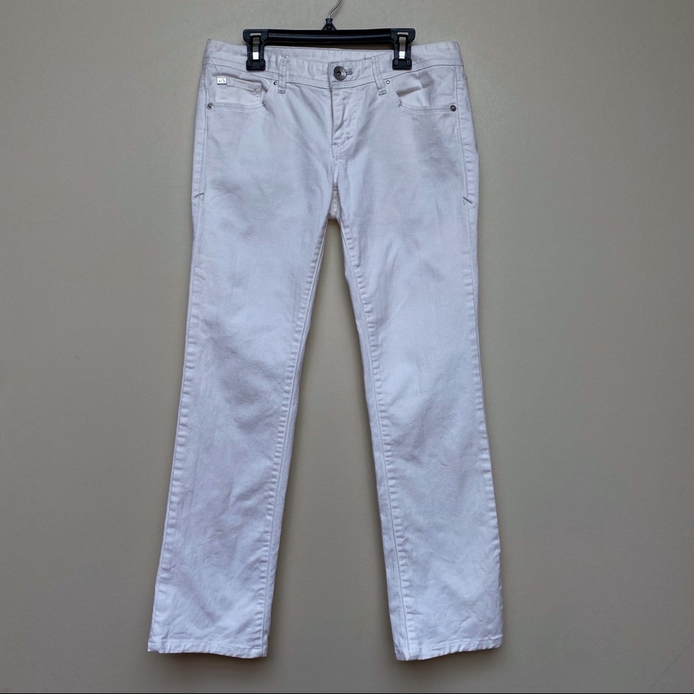 Armani Exchange White Boot Cut Jeans